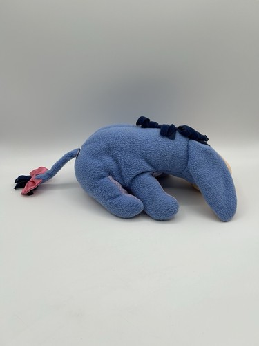 Fisher Price Baby Eeyore Rattle Plush purple Stuffed Animal Toy 12" Vintage 2001 - Picture 10 of 13