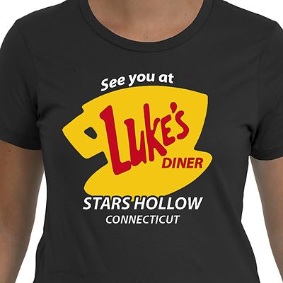 GILMORE GIRLS Lukes Diner T Shirt Ladies Stars Hollow Free