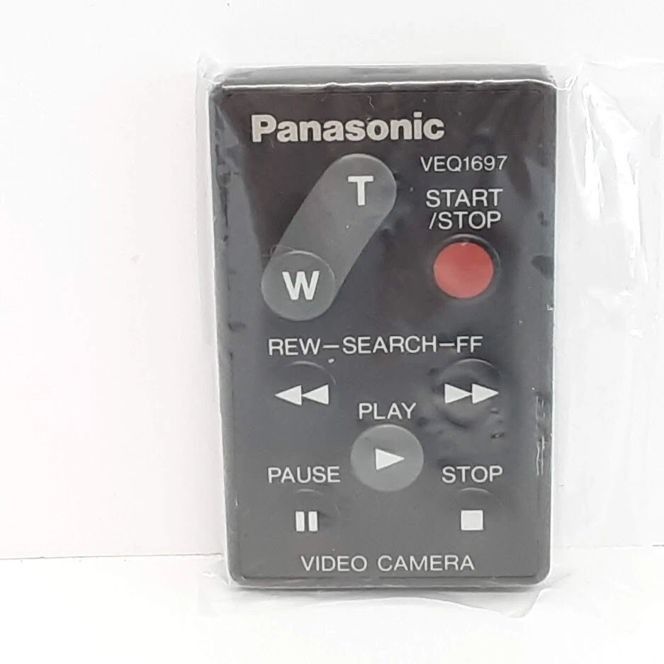 Original Panasonic VEQ1697 Camcorder Remote + Camera Strap Holder & Battery NEW - Image 2 of 4