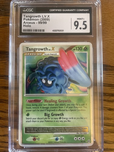 Pokémon Tangrowth LV. X 2009 Arceus 99/99 Holo CGC 9.5