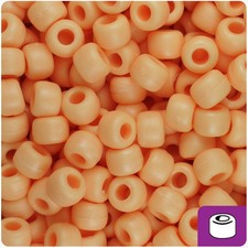 BeadTin Sand Matte 9mm Barrel Pony Beads 500pcs