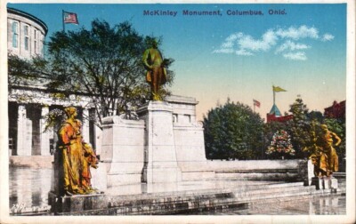 Postcard - McKinley Monument, Columbus, Ohio White Border 2190