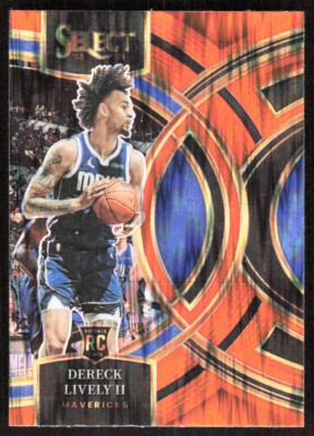 2023-24 357E Panini Select ORANGE FLASH PRIZM Dereck Lively II Rookie Dallas