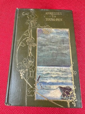 Addresses to Young Men Green Antique Book Lectures Rev Henry Collector Gift Idea