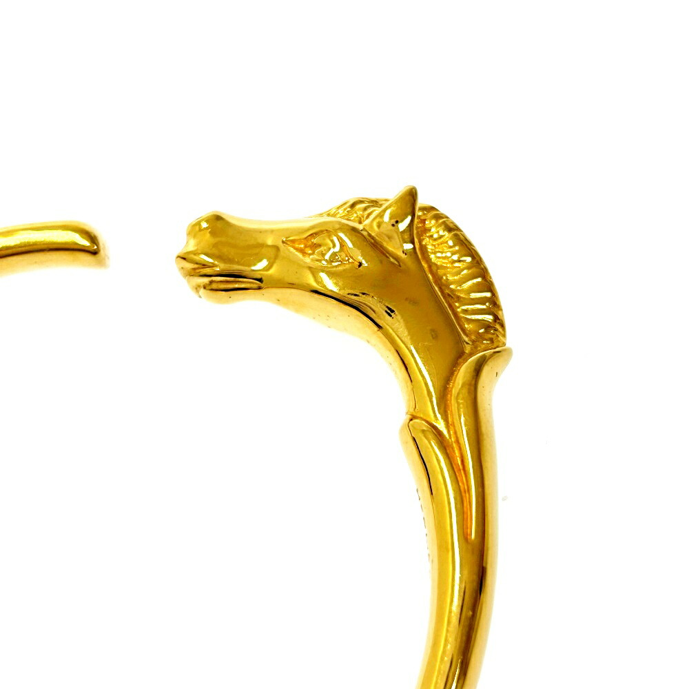 HERMES Cheval Horse Bangle Gold Accessory Bracelet | eBay