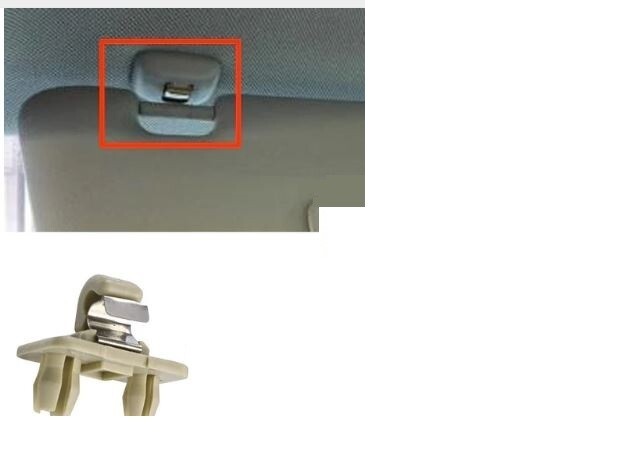 Lot De 2 Clips De Fixation Pare-soleil Noir Pour Audi A1, A3, A4, A5, Q3, Q5, TT | Réf. OEM 8U0857562A