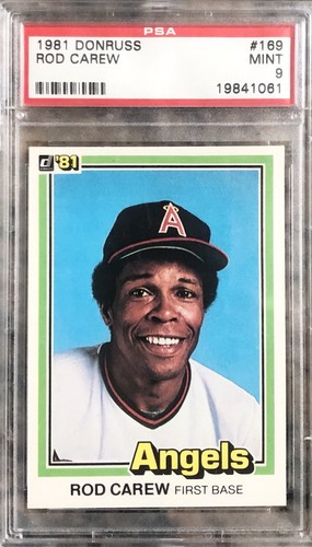 1981 DONRUSS #169 Rod Carew HoF PSA 9 Mint