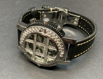 Exta-c Swiss Made,Rare, Natural Diamond Bezel, ETA G10.211, 42mm Watch, Working
