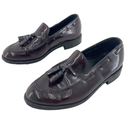 Florsheim Men's Wine Red Tasseled Slip On Casual Leather Loafers Size 8.5EEE