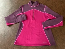 Women's Size M PATAGONIA 1/2 Zip Base Layer Athletic Jacket Dark Plum/Burgundy
