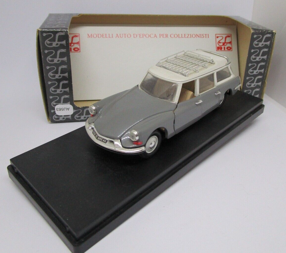 Miniature Quiralu Surber 1:43 - Citroën ID 19 Commerciale 1958 Orange Toit Blanc