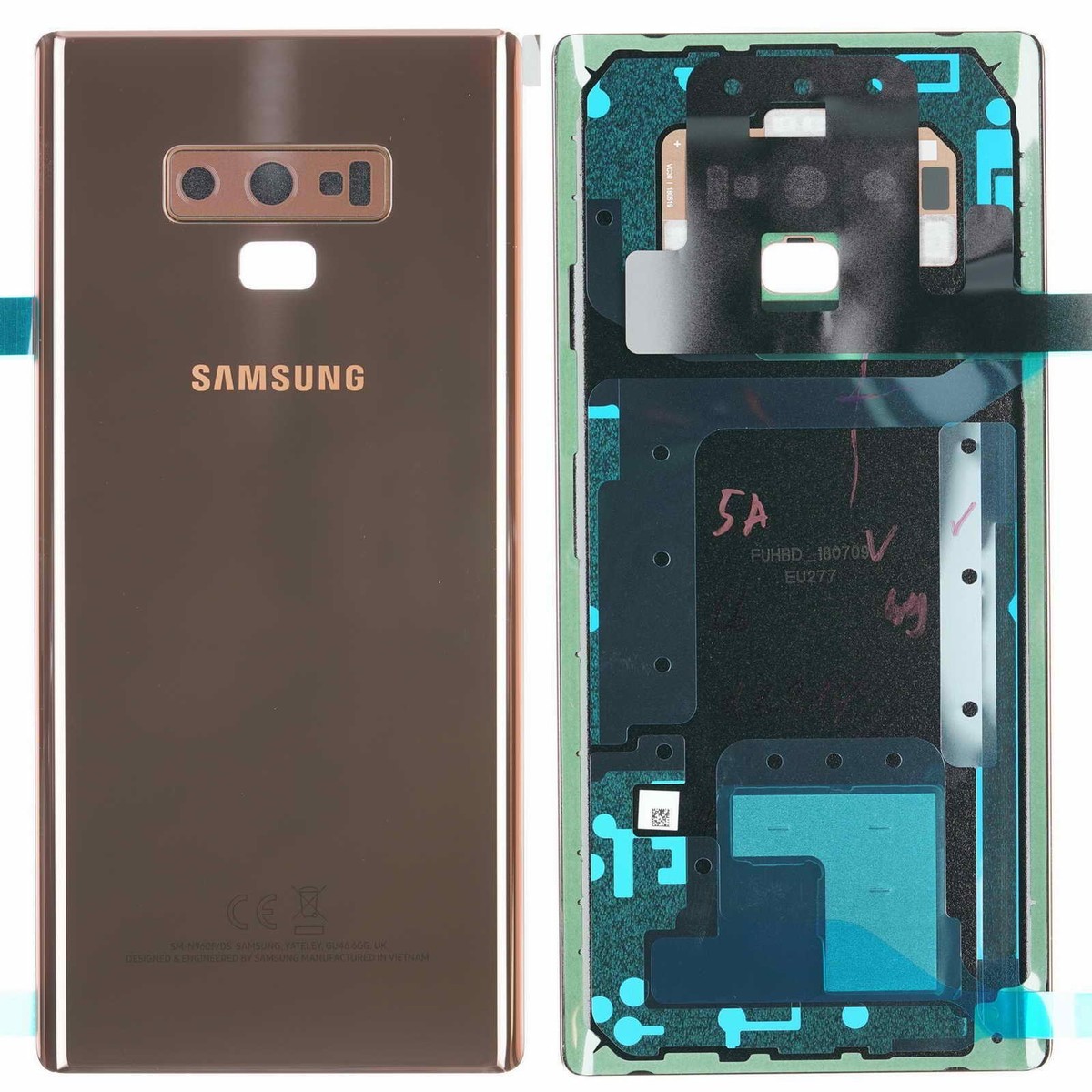 Samsung Galaxy Note SM-N960F Back Cover Housing Camera Lens Glass Copper