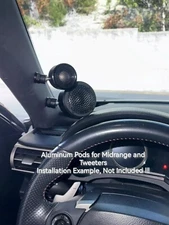 Audio Dinamics  ADMC33 and TW2543 , aluminum  pods for Midrange and Tweeters