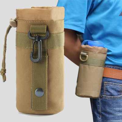 Tactcail Molle Foldable Water Bottle Pouch Kettle Holder Hydration Carrier Bag