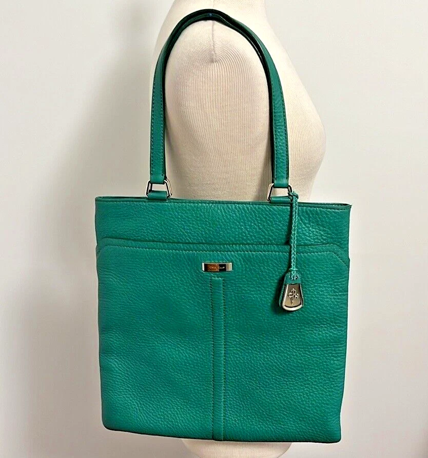 Сумка наплечная Cole Haan изумрудно-зеленая шагреневая кожа Marcy Market сумка с короткими ручками