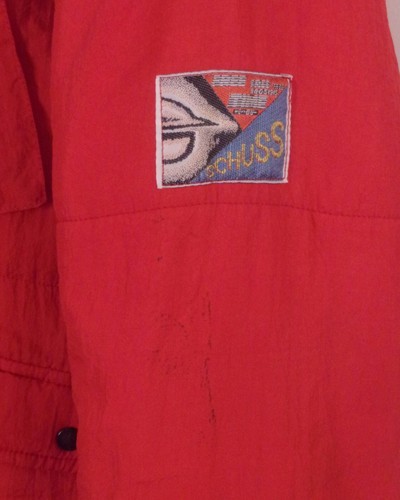 vintage 80s 90s Schuss RARE Full Zip Puffy Ski Jacket Faux Sherpa Fleece SZ 12 - Picture 3 of 6