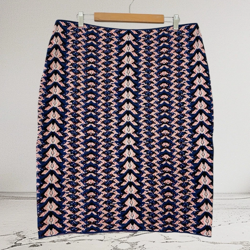 Rachel Roy Women’s Geo Print Sweater Skirt Size 2X Bodycon Fall Holiday Chic $99 - Image 2 of 4