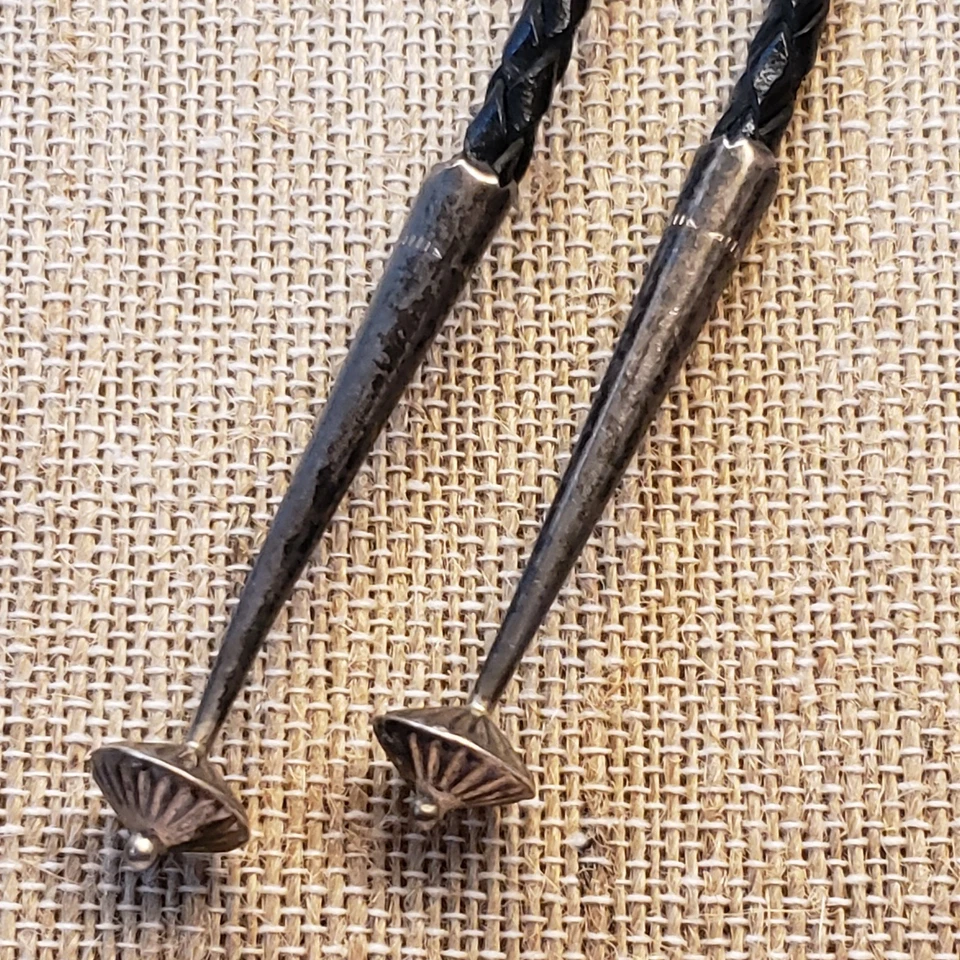 CORBATA BOLO VINTAGE ZUNI 925 Plata Turquesa Racimo Punta Firmada A&V 32 G Foto 4 de 4