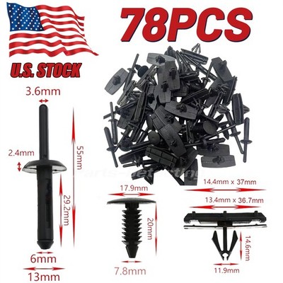 78X Full Fender Flare Hardware Clip Mounting Kit For 2007-2018 Jeep ...