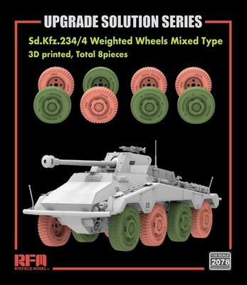 RYEFIELD 2078 1/35 Sd.Kfz.234/4 Weighted wheels Mixed Type A4+B4 3D Printed