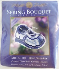 Mill Hill Spring Bouquet Collection Glass Bead Kit w/ Treasure  "Blue Sneaker"
