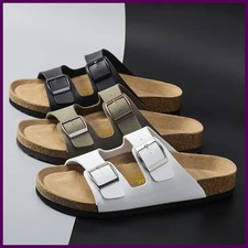 Men Sandals Summer Leather Men's Sandals Women Slippers Non-Slip Outdoor Beach