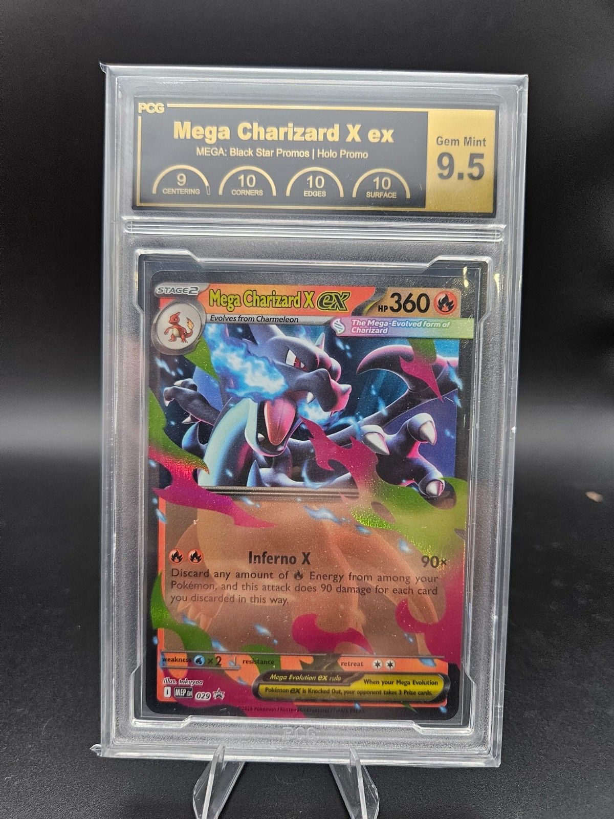 Pokemon TCG Mega Charizard X EX 029 Black Star Promos PCG 9.5 GEM MNT PSA CGC