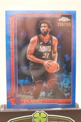 Topps Chrome UPDATE 2025-26 Joel Embiid Philadelphia 76ers #42 Numbered /150