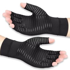 Copper Arthritis Compression Gloves Hand Support Pain Relief Joint Self Care