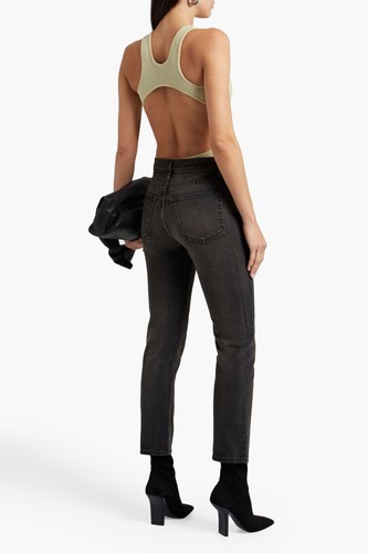 RRP €407 YEEZY SEASON 6 Cropped Jeans W27 Faded Effect Worn Look Made in USA - Picture 2 of 5