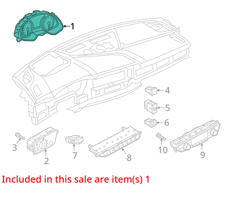 Cuadro de instrumentos digital Audi RS5 2018-2020 8W5920790E fabricante de equipos originales Foto 3 de 4