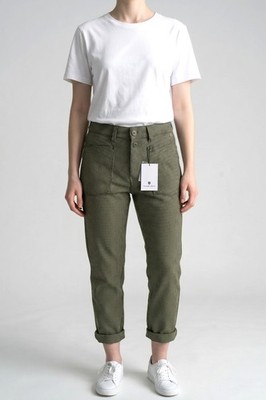 Freeman T Porter Hose Hühnerfuß Khaki Damen EDITA 7/8 Dundee Gr. 28 NEU