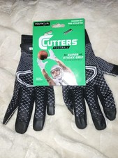 Cutters Football Super Sticky Grip Youth L/XL black and white New