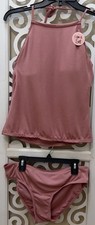 NWT Women  s Mauve Tankini, Full Coverage Bottom, Size M