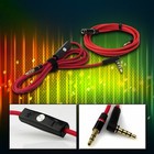 4Ft 3.5Mm Aux Extension Audio Cable W/Remote+Mic Red Iphone 5 4S Ipod Classic