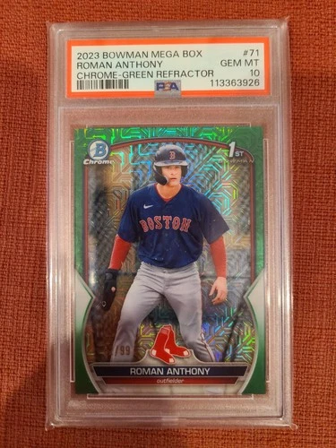 2023 Bowman Chrome  ROMAN ANTHONY GREEN RC SP /99 PSA 10 GEM