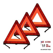 Reflective Warning Triangle for Vehicles, Emergency Warning Triangle Set of 3