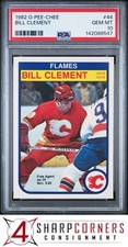 1982 O-PEE-CHEE #44 BILL CLEMENT FLAMES PSA 10