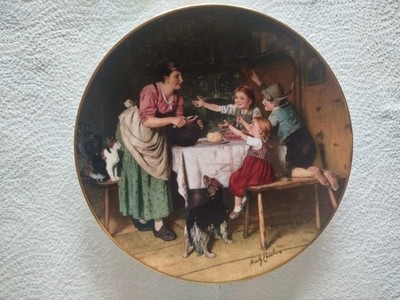 Sammlerteller ''Die Vesperpause'', Adolph Eberle, Tellernummer 29B,Reichenbach