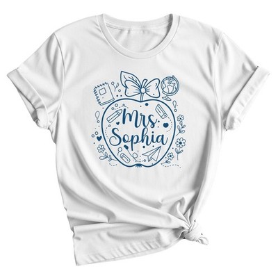 Mrs Sophia Lehrer Wertschätzung Berufe Damen T-Shirt Apple Design