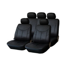 Set 5x Sitzbezug Schwarz Schutzabdeckung Eco-Leder für Mitsubishi Nissan Peugeot