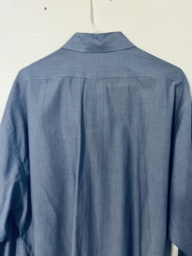 Brooks Brothers Blue All Cotton Oxford Button Down Shirt Size XL 17 1/2 - 35 EXC - Picture 7 of 7