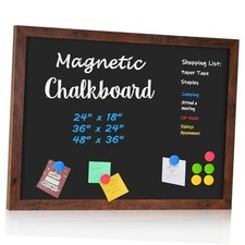 Chalk Board 24" x 36", Magnetic Large for Wall Rustic 36"W x 24"H Chalkboard