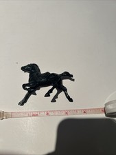 Vintage Black Plastic Toy Horse Figure