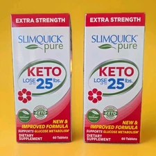 Slimquick Pure Extra Strength Weight Loss Dietary Supplement For Women. 2 Pack 