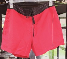 Size 10/S Tombo TL87 Women's Board Shorts Surfing Swim Bottoms c2010 Red Black