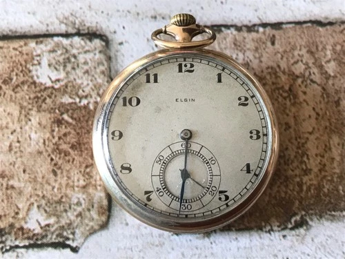 Antique 1919 ELGIN GF 20 year Model 3 Pocket Watch 17j working