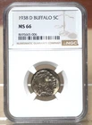 1938-D BUFFALO NICKEL NGC MS66 665006