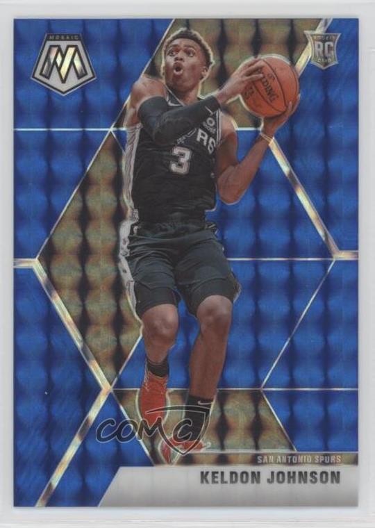 2019 Panini Mosaic Rookies Blue Prizm 70/99 Keldon Johnson #238 Rookie RC 14sx