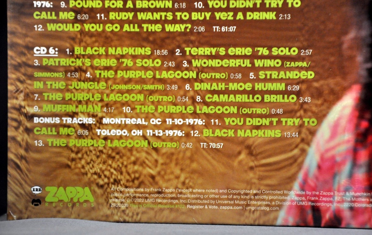NEW Frank ZAPPA / Erie Limited Edition 6 x CD Box Set with